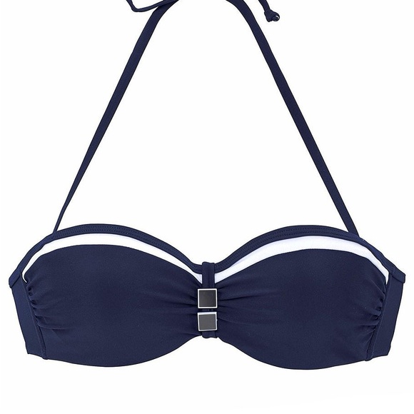 Lascana Navy Blue & White Nautical Bikini Set - Picture 2 of 7